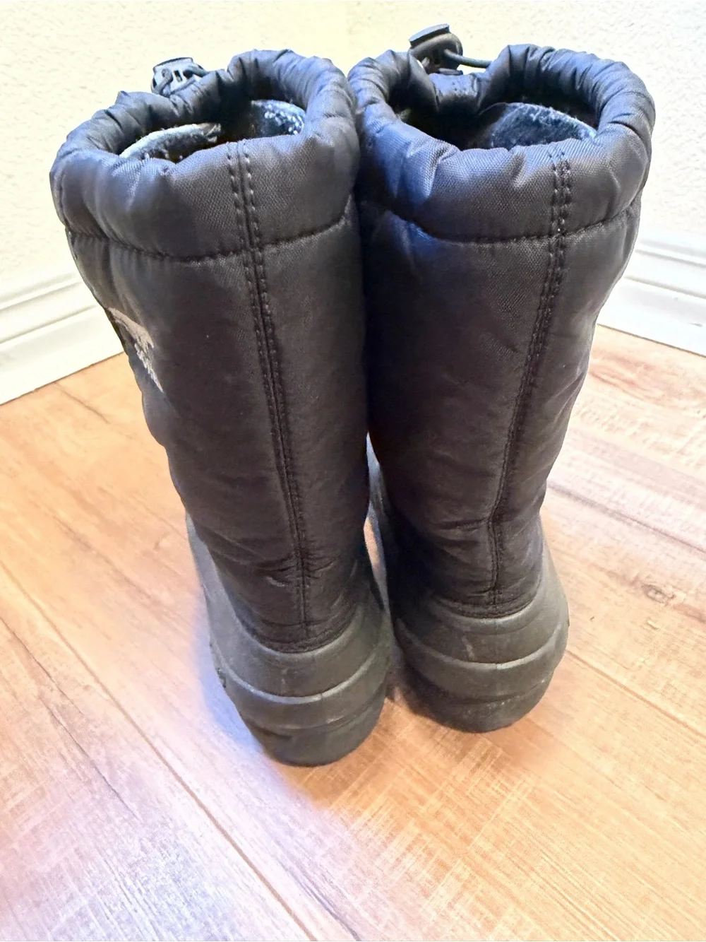 SOREL Black Winter Snow Boots with Drawstring Top YOUTH size 5